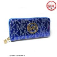 michael kors logo signature glad groot blauw portefeuilles Shop Groningen 4xlum572